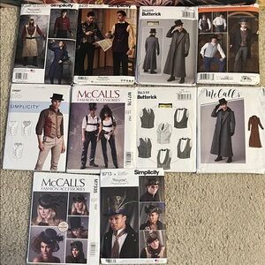 Assorted Steampunk Costume Sewing Patterns